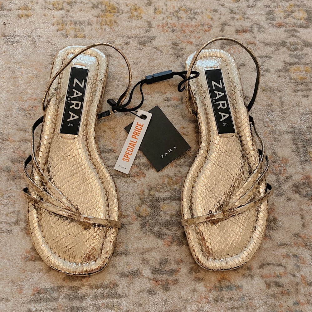 Metallic Gold Sandals